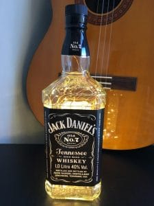 Jack Daniel's Upcycled USB Fairy Light Table Lamp
