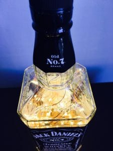 Jack Daniel's Upcycled USB Fairy Light Table Lamp