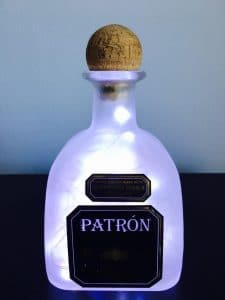 Patron tequila bottle fairy light