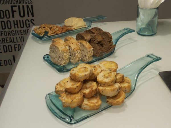 Upcycled Melted Wine Bottle Flat Platter