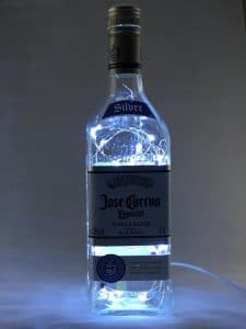 Fairy Lights Upcycled Jose Cuervo Bottle LED Lights On